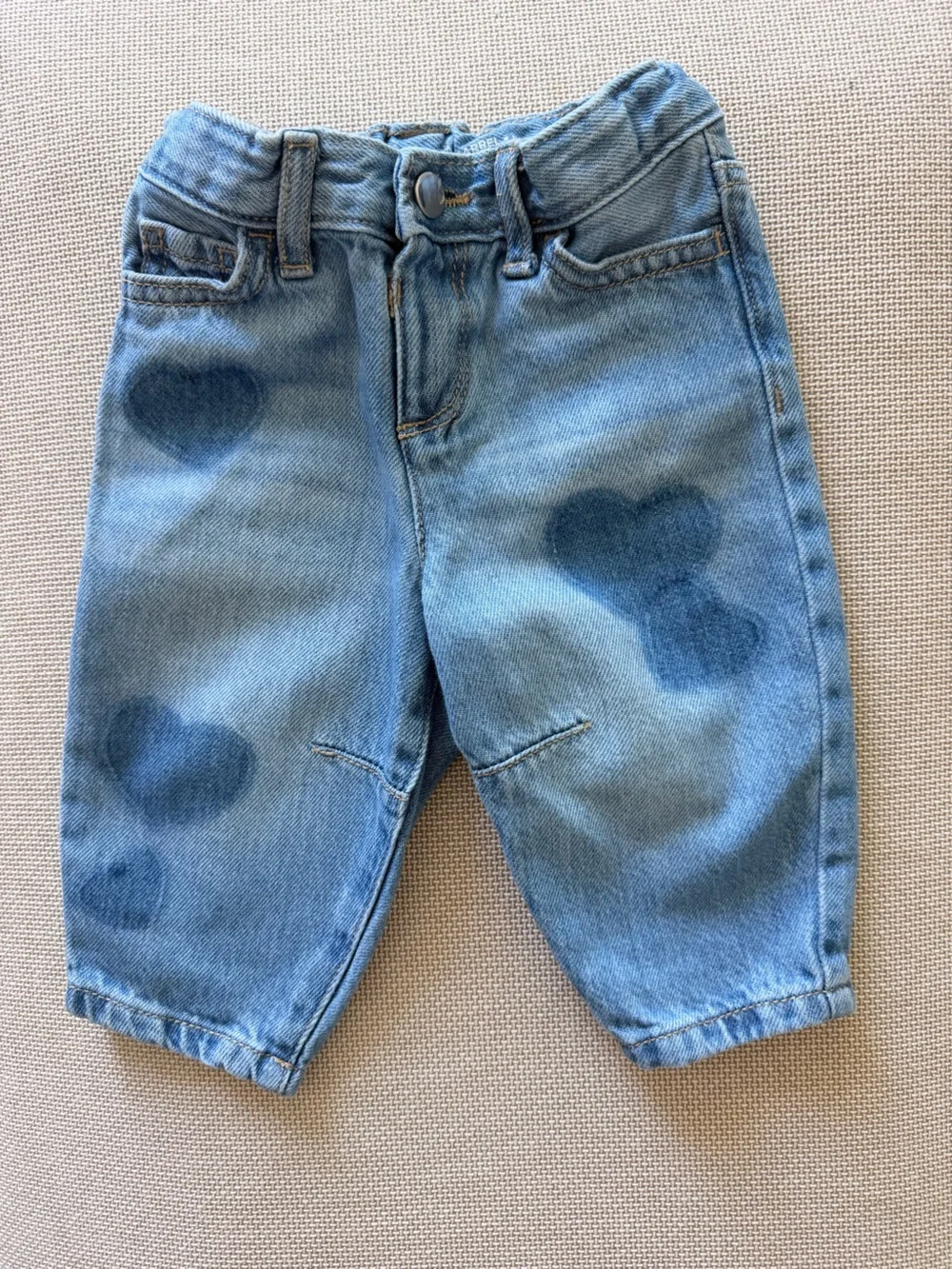 Light Blue Girls’ Heart Barrel Jeans
